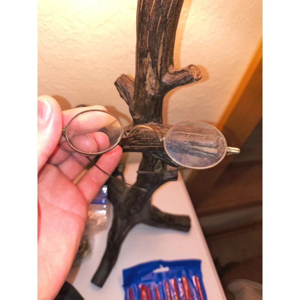 3 Antique Very Unique Glasses - Spectacles One Is 12k Gold Filled Unmarked